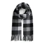 charpe en cachemire pour homme en hiver noir