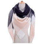 charpe chaude femme carreaux triangle foulard chle douce printemps / automne / hiver confortable - ...