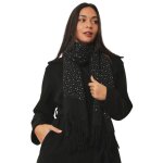 �charpe effet cachemire avec strass dun c�t�. dot�e de franges aux extr�mit�s. pour femme - foulards ...