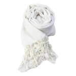 écharpe étole pashmina 70% et soie 30% blanc accessoire mode femme écharpe étole pashmina 70% et soie 30% blanc accessoire mode femme