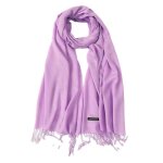 charpe tole pashmina 70% et soie 30% violet clair accessoire mode femme