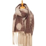charpe femme - insfity - simili laine - imprim bicolore - 40 x 180 cm - hiver chaude