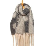 Echarpe femme - insfity - simili laine - imprim bicolore - 40 x 180 cm - hiver chaude