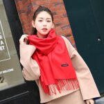 charpe foulard chle femme chaud - rouge - cachemire - 200cm * 70cm - mode