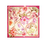 Foulard guess femme flowers rose coton