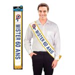 Echarpe mister 60 ans bleue