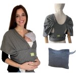 Echarpe de portage bebe sans n?ud sling b�b� kangourou physiologique ajustable echarpe de portage gris ...