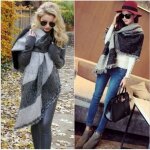 charpe touche cachemire chaude nouvelle collection en laine automne / hiver femme