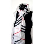 charpe unis - homme / femme - blanc - rayure - tendance - 180x80cm