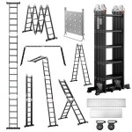 �chelle multifonction 7en15. 8 m 4x5dewinner �chelle pliante en aluminiumsupport de travail pour �chellecharge ...