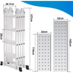 �chelle multifonctionnelle outigo 4 * 4 pliable en aluminium