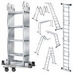 �chelle multifonctionnelle outigo 7 en 1 pliable adapt�e � un usage domestique 16 marches longueur totale ...