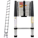 chelle tlescopique 38m - 125ft en acier inoxydable avec 13 marches chelle pliante portative chelle ...