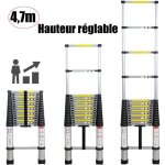 chelle tlescopique 47m en aluminium avec rallonge tlescopique multifonction charge 150 kg