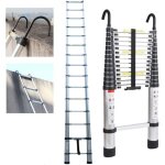 chelle tlescopique de 62 m avec 2 crochets amovibles chelle pliante portable en aluminium