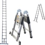 �chelle t�lescopique en acier de 5m escabeau avec goupilles de s�curit� en acier caoutchouc antid�rapantes ...