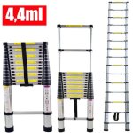 �chelle t�lescopique en aluminium pliable 44 m avec 15 echelons polyvalent �chelle charge 150 kg