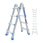 Echelle tlescopique de bm tools bmt - 4x3 - ext en aluminium - jusqu 2. 9 mtres multi - usages pliable ...