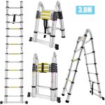 Echelle tlescopique escabeau portable telescopique echelle pliante echelle escamotable en aluminium ...