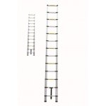 �chelle t�lescopique herzberg hg 5380 - aluminium - 14 marches - 120 kg - 5 m