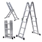 chelle tlescopique mixmest - 3. 7m - 4x3 marches - aluminium pliable multifonction