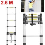 Échelle télescopique pliante en aluminium - capacité 150 kg Échelle télescopique pliante en aluminium - capacité 150 kg