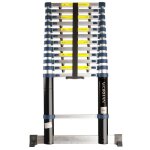 chelle tlescopique pro en aluminium anodis worhan - 3. 8m - avec barre stabilisatrice - hauteur daccs ...