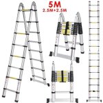 chelle tlescopique tooluck - 5m - 16 echelons - charge max 150 kg