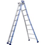 Tubesca - echelle transformable 2 plans 2x8 chelons ht daccs maxi 494m - platinium tubesca comabi