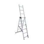 Echelle transformable en aluminium hailo hobbystep - 3x6 chelons - 4m30 - lgre et facile  transporter ...