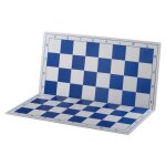 �chiquier plastique pliant en 2 bleu et blanc - �chiquier de tournoi de taille 6