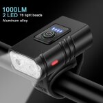 clairage avant de vlo - dfgotop - lampe vtt - rechargeable usb - 6 modes - mixte