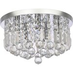 clairage de lustre en cristal moderne luminaire de plafond led encastr rond suspension lgante en ...