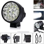 Eclairage vélo - 9400 lumens - 12xt6 led - 3 modes - batterie - noir Eclairage vélo - 9400 lumens - 12xt6 led - 3 modes - batterie - noir