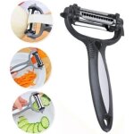 Econome - eplucheur - peleur - zesteur - canneleur plucheur - trancheur rotatif 3 - en - 1 pour fruits ...