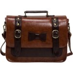 Ecosusi cartable vintage pour femme sac � main r�tro sac �cole port� �paule sac bandouli�re (maron)