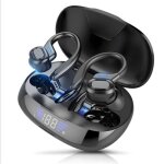 couteurs bluetooth 5. 0 sans fil - cran  led - oreillettes intra - auriculaires - noir - tanche