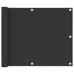 �cran de balcon - vidaxl - anthracite - imperm�able - protection uv - 75x300 cm