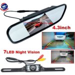 cran avec camera de recul 4. 3 tft lcd rtroviseur de voiture afficher + 7 ir led camra de vision arrire ...