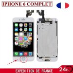 cran lcd complet - iphone 6 - blanc - 4. 7 pouces - home camera - vitre tactile
