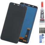 cran lcd samsung galaxy a6 plus 2018 sm - a605f + vitre tactile lcd noir taille 6. 0 + kit outils + ...