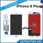 Ecran lcd + vitre tactile remplacement pour iphone 8 plus - blanc