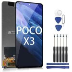 �cran lcd xiaomi poco x3 m2007j20cg + complet vitre tactile noir + kit outils