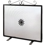 �cran pare - �tincelles en fer pour chemin�e / pare feu de chemin�e fer forg� - flower 60x40 cm