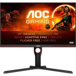 Ecran pc gamer - aoc - 27 - qhd mini - led - 180hz - dalle fast va - 1ms - ajustable en hauteur - q27g3xmn ...