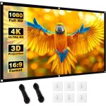 �cran de projection 100 pouces 16:9 hd - portable pliable ext�rieur pour vid�oprojecteurs �cran double ...