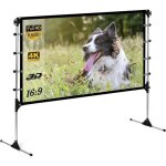 �cran de projection 120 16:9 4k 3d pliable portable double face pour vid�oprojecteur cin�ma maison ext�rieur ...