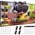 �cran de projection 120 pouces - ediliq - �tanche - pliable - double face - anti - plis - montage mural ...