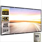 �cran de projection 84 pouces (186 x 105 cm) format 16:9 facile � assembler portable blanc