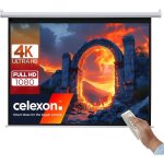 �cran de projection motoris� - ediliq - 100 - 200x150 cm - 4:3 - full - hd 4k - montage plafond ou mur ...